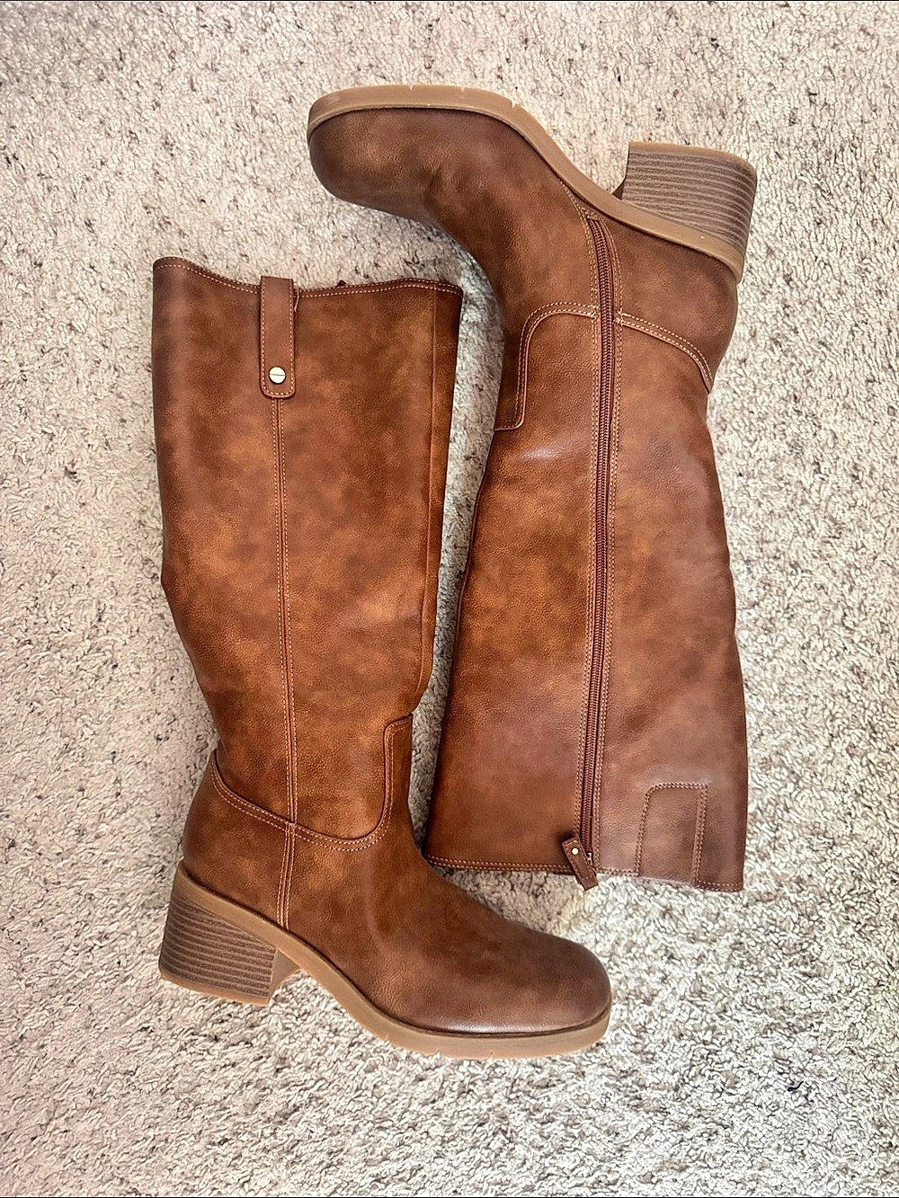 NWOT Dr. Scholl's Joplin Tall Boot Knee-High Heeled Boots in Brown